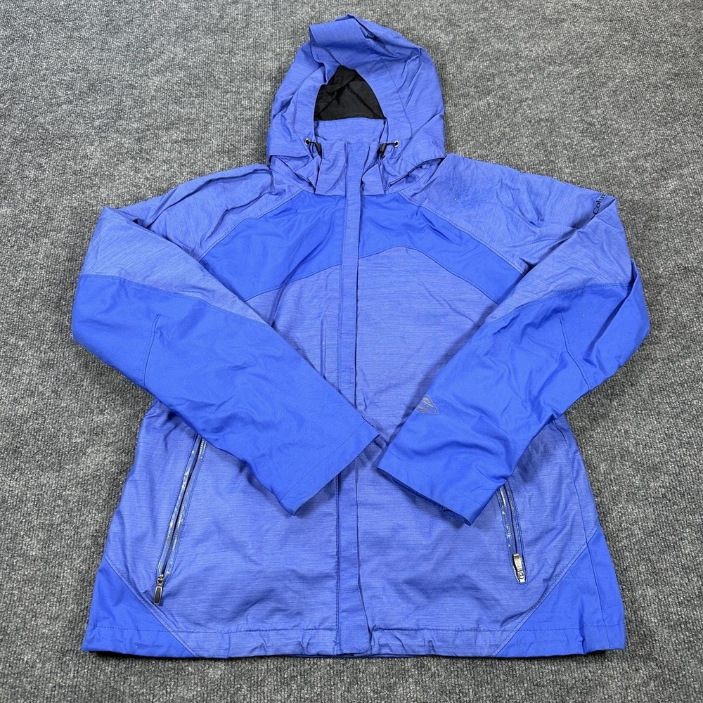 Columbia Jacket Womens Large Blue Colorblock Hooded Interchange 3 In 1 Ski